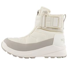 (WMNS) THE NORTH FACE Nuptse II Strap Waterproof Boots 'White' 5G2J-32F North Face Nuptse, Shoe Design Sketches, Boots White, Shoe Design, Winter Clothes, Winter Shoes, Waterproof Boots, Designer Shoes, North Face