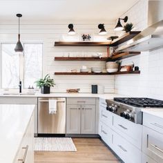 the kitchen is clean and ready to be used as an appliance for cooking