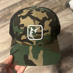 Brand New Never Worn, Camo Fathom Fishing Hat. Casual Flat Brim Snapback Hat For Fishing, Casual Flat Brim Fishing Hat, Casual Snapback Trucker Hat For Fishing, Summer Trucker Hat With Curved Brim For Fishing, Casual Fishing Trucker Hat With Flat Brim, Casual Fishing Snapback Hat, Summer Fishing Trucker Hat With Curved Brim, Casual Trucker Hat For Fishing With Curved Bill, Casual Trucker Hat With Curved Bill For Fishing