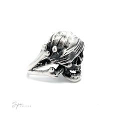 Sail into rugged style with our Heavy Silver Pirate Skull Ring, showcasing a large skull and crossbones with a bandana draped across one eye for that classic pirate look! This ring exudes a badass vibe with its weighty design and intricate details. Crafted for those who dare to embrace their adventurous side, it's a statement piece that commands attention and adds a touch of rebellious charm to any outfit. Whether you're a pirate enthusiast or simply love edgy accessories, this ring is sure to m Adjustable Symbolic Skull Ring, Adjustable Skull Print Ring For Halloween, Gothic Adjustable Hand Cast Skull Ring, Adjustable Punk Skull Ring, Edgy Accessories, Pirate Skull, Rugged Style, Skull And Crossbones, Skull Ring