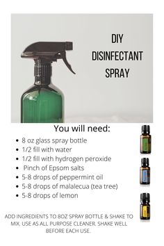 Essential Oil Cleaning Spray, Diy Disinfectant, Essential Oils Recipes, Diy Cleaning Spray, Essential Oil Spray Recipes, Essential Oils Young Living, Diy Room Spray, Cleaning Diy