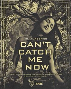 the poster for can't catch me now, which features a woman with her eyes closed