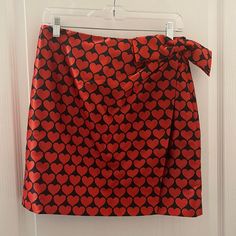 Perfect For Valentine’s Day. Mini Skirt With Hearts. New With Tags Heart Skirt, Queen Of Hearts, Shopping List, Black Red, Mini Skirt, J Crew, Womens Skirt, Mini Skirts, Black And Red