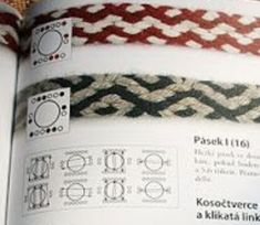 an open book with different types of braiding on it