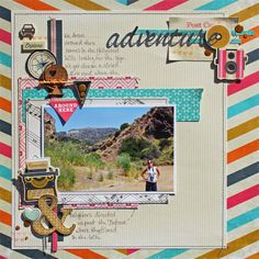 a scrapbook page with an altered photo