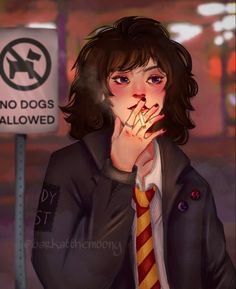 Drawing of Sirius Black smoking, standing next to a sign that reads “No Dogs Allowed”. Marauders era, Harry Potter, Wolfstar Sirius Black Drawing, Black Drawing, Black Mermaid, Ben Barnes, Harry Potter Fantastic Beasts