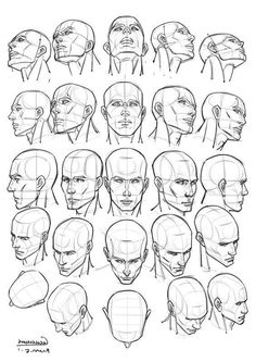 Lanky Male Body Reference Drawing, Drawing Heads Looking Down, Looking Up To The Side Reference, Male Face Profile Drawing, Low Angle Pose Reference Male, Face Porpotion Reference Drawing, Face Perspective Drawing, Man Looking Up Reference, Faces In Perspective