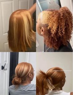 Adore Hair Dye, Dyed Curly Hair, Honey Brown Hair, Cute Hair Colors, Quick Natural Hair Styles, Ginger Hair Color, Types Of Hair, Dyed Natural Hair, Quick Braided Hairstyles