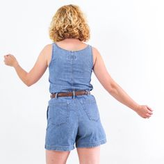 Amazing vintage 90's blue denim romper for womne. This vintage denim romper jumpsuit with shorts has button up, pockets and belt loops. The vintage denim playsuit romper is cotton fabric in excellent vintage conditions by Onyx. The size of this romper is Small, the chest contour fit is 31,4 inch. (80 cm) ** MEASURES FLAT ** Armpit to armpit 15,7 in // 40 cm Waist 16,5 in // 42 cm Hip 20 in // 51 cm Inner leg 4,3 in // 11 cm Front rise 11,4 in // 29 cm Length from shoulder 31,4 in // 80 cm Length Chest Contour, Romper For Women, Blue Denim Overalls, Overalls Shorts, Denim Playsuit, Denim Overalls Shorts, Romper Jumpsuit, Denim Romper, Yellow Plaid