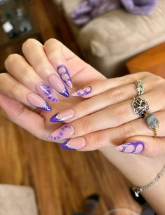 purple maddie euphoria inspo Nail Inspo Euphoria, Maddie Euphoria Nails, Maddy Perez Nails, Maddie Nails, Maddy Nails, Maddie Euphoria, Dark Purple Nails, Euphoria Nails, Purple Nail Designs