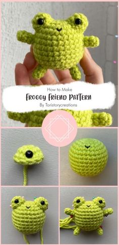 the froggy friend pattern is featured in this video, with instructions to make it