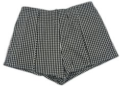 Trendy Gingham Bottoms For Picnic, Trendy Gingham Bottoms Short Length, Trendy Gingham Bottoms In Short Length, Trendy Gingham Short Length Bottoms, High Waist Plaid Bottoms For Picnic, Trendy Houndstooth Pattern Bottoms For Summer, High Waist Houndstooth Pattern Bottoms For Summer, Black Summer Bottoms For Picnic, Casual Houndstooth Bottoms For Summer