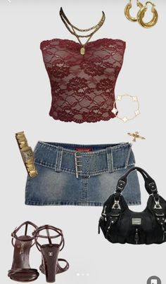 Classy Y2k Outfits, Hoochiemama Aesthetic Outfit, Fuerza Regida Concert Outfit, Tara Yummy Outfits, Y2k Outfits Grunge, Outfits Extra, Yummy Aesthetic, Tara Yummy, 2000s Fashion Outfits