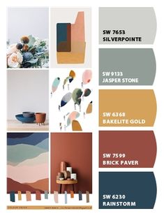 the color scheme for an interior design project