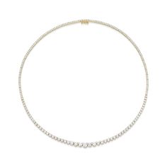 18k gold graduated diamond Hepburn choker 11.38cts diamonds 16 inches in length #AKGHCK Anita Ko, Choker, 18k Gold, Gold Necklace, Diamonds, White Gold, Yellow Gold, Rose Gold, Pendant Necklace