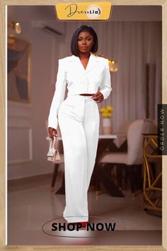 Chic Blazer Jacket Ol Wide Leg High Waist Pants Suits Wide Leg High Waist Pants, Chic Blazer, High Waist Pants, Waist Pants, 1 Million, High Waisted Pants, Blazer Jacket, High Waist, Wide Leg