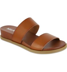 MIA Yelena Slide Sandal (Women) | Nordstromrack Supportive Sandals, Mia Mia, Mom Jeans Outfit, Trending Sandals, Walk In The Park, Slides Sandals, Womens Slides, Brown Sandals, Sandal Women