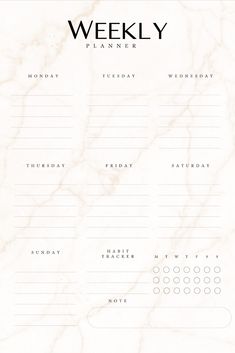 Digital Weekly Planner | Minimalist Planner | Printable, Digital Planner 2023 | A4, Letter | Week... freebloggingplanner #agendadigital #showmeyourplanner Blank Weekly Planner, Planner Weekly Layout, Office Planner, Planner Desk, Landscape Minimalist, Simple Weekly Planner, Notes Plan