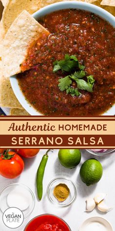 the recipe for authentic homemade serrano salsa