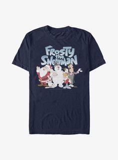 Frosty The Snowman Group Shot T-Shirt Winter Fan Apparel Cotton T-shirt, Winter Cotton T-shirt For Fans, Frosty Snowman, Snowman Shirt, Simba And Nala, Frosty The Snowman, Lion King Simba, Group Shots, Tall Hoodies