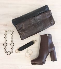 Perfectly accessorized with Prada, Bash Jewelry, and Ling Wu bags Wedge Boot, Wedges, Boots, On Instagram, Instagram