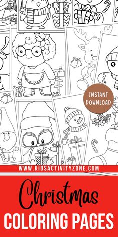 christmas coloring pages for kids to print and color with the words, christmas coloring pages