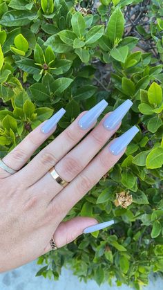 The absolute perfect shade for spring with a little crystal on each cuticle area 1 glue stick is included Prep kit is sold separately Shown in long coffin Pastel Periwinkle, Periwinkle Nails, Pink Black Nails, Sky Blue Nails, Blue Coffin Nails, Blue Acrylic Nails, Blue Nail, Beach Nails, Baby Boomer