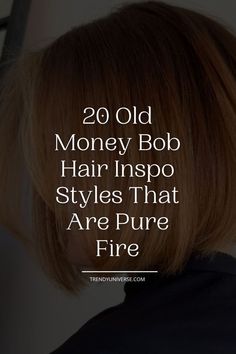 Trend Alert!!! old money bob cut is a huge hit. A timeless cut that is making a comeback in a more modern style. Perfect for every shade, from icy blondes to deep brunettes. Whether you’re after a sharp, short or a longer, laid-back look, the old money bob is your go-to hairstyle. But it’s even more than that. It’s an instant upgrade to looking like you own a yacht (even if you don’t). Get ready to slay with sophistication. A Yacht, Bob Hair