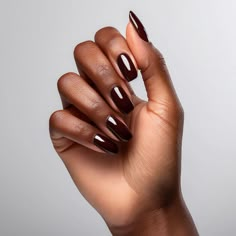 Cocoa gel polish is a rich, chocolatey shade that’s an absolute staple for every nail kit. With its deep, velvety brown hue, Cocoa exudes warmth and sophistication, making it a versatile choice for any season. Gel colour system UV and LED curable Soak off Highly pigmented Long lasting wear Silky smooth application Vegan & Cruelty Free Use with a TWENTY™ base coat and top coat to ensure the gel application is complete. One 18ml bottle achieves up to 85 sets. FOR PROFESSIONAL USE ONLY. Colour Representation: We work hard to ensure the colour shown on screen matches the product as closely as possible. However, colours may vary slightly to the physical product due to differences in screen resolution on varying devices. Join the TWENTY Insta fam...Tag @twenty.pro.official to share your #nailfie Short Oxblood Nails, Brown Xmas Nails, Brown Girl Nail Colors, Brown Sugar Nails, Dark Brown And Gold Nails, Chocolate Color Nails, Chocolate Red Nails, Espresso Nail Color, Christmas Dark Nails