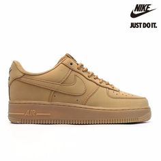 Nike Air Force 1 Low 'Flax' Gum Light Brown Outdoor Green-AA4061-200-Sale Online Brown Air Force 1 Outfit, Tan Air Force 1, Brown Nike Air Force, Air Force 1 Brown, Brown Nike Shoes, Light Brown Shoes, Air Force 1 Outfit, Nike Brown, Brown Outfit