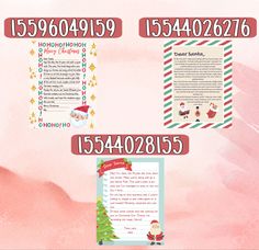 the numbers and symbols for christmas cards are displayed