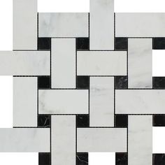 black and white marble mosaic tile