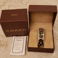 Coach Watch Modern Coach Jewelry For Formal Occasions, Timeless Coach Watch Suitable For Gifting, Timeless Coach Watches As Gifts, Timeless Coach Jewelry For Gift, Coach Watches With Round Dial For Gift, Coach Watches As Gifts, Elegant Coach Watch With Polished Finish, Elegant Silver Coach Watch, Modern Analog Jewelry And Watches For Gift