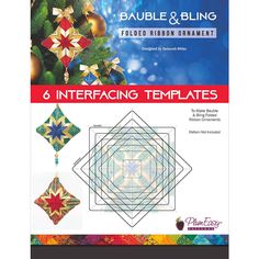 the cover of bauble & bling's folded ribbon ornament