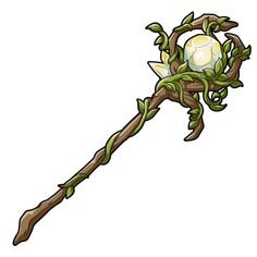 a flower with leaves on it and a long stick in the shape of a twig