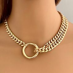 Gold Miami Cuban Chain Necklace is a high quality Cuban/Curb chain made up of large brass 14kt gold plated links.   Chunky and thick. Great weight and sits beautifully around the neck.  The double strand on the one side makes this a very stylish and edgy piece of jewelry. The chain is approximately 9mm wide . The Spring Ring approximately 35mm Lead safe and nickel free.  This is a very special piece  and a perfect gift for a friend, girlfriend, wife or even just for yourself:) Also available in Silver. Please check out the listing in my shop. Tips to keep your jewelry looking good. 1) Keep jewelry away from water and chemicals. 2) Remove during physical activities. 3) Store separately in a soft pouch or airtight box. 4) Avoid wearing to bed. 5) Gently polish with a soft, lint-free cloth to Cuban Chain Necklace, Sterling Necklace, Picture Locket, Pretty Pendant, Miami Cuban, Cuban Chain, Stunning Necklace, Keep Jewelry, Exquisite Jewelry