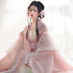 Top Seller for Chinese Hanfu Pink Sets Female Fairy Cosplay Costume Dress Hanfu, Women's Dresses Water Concept, Empire Gown, Pearl Tassels, Decades Fashion, Princess Closet, Fairy Cosplay, Chinese Traditional Costume, Chinese Traditional Dress, White Shawl