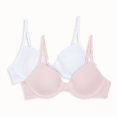 Give your little ones unbeatable comfort with the Hanes Girls' 2pk Underwire Bra in Pink/White. These awesome bras provide underwired support, along with molded cups that fit snugly and invisibly under any outfit. Both practical and comfy, they’ll feel so secure and worry-free when wearing these. Plus, the machine-washable design makes care a breeze. Get little ones ready to experience exceptional comfort and total confidence with these Hanes girls' underwire bras. Pink Lined Spring Bra, Pink Fitted Underwire Bra, Pink Underwire Bra, Pink Bra Coquette, Pink Coquette Underwire Bra, Teen Bras, Comfy Bra, Crop Bra, Cute Bras