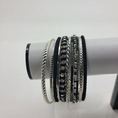 Black And Silver Bangles, Northern Reflections, Beauty In The Details 2000s Jewelry, Orange Ombre, Dope Jewelry, Jewelry Black, Red Bead, Black And Silver, Silver Bangles, Pretty Jewellery, Dream Wardrobe