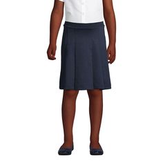 A dressy pleated skirt made from ponté, a soft knit fabric that drapes beautifully. So she looks neat all school day long. School Uniform Lined Skirt, Fitted School Uniform Skirt, School Uniform Pleated Skort, School Uniform Pleated Skirt With Accordion Pleats, Pleated School Uniform Skort, Pleated Tennis Skirt For School, Classic Pleated Skirt For School, Fitted Tennis Skirt For School Uniform, Cotton School Uniform Skirt For School