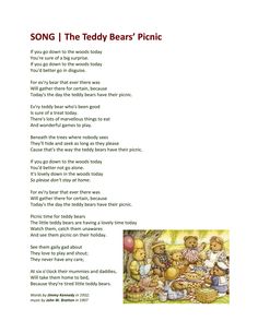 the teddy bear's picnic poem is shown