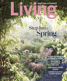 the cover of martha stewart's book, living step into spring by martha stewart