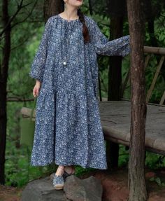 【Fabric】 Linen 【Color】 Blue 【Size】 Shoulder width is not limited Shoulder + sleeve length 59cm/ 23" Bust 130cm / 50" Length 120cm / 46" Note: the effect of each monitor is different, there will inevitably be color difference, please pay attention to the buyer. Washing & Care instructions: -Hand wash or gently machine washable do not tumble dry -Gentle wash cycle (40oC) -If you feel like ironing (although should not be necessary) , do it with steam or while the dress is still slightly wet -Do not bleach If you like this dress, perhaps you will also like other dresses from our collection. Be sure to check our shop out before purchasing. Free shipping: Worldwide shipping, it takes about 20-25 business days to most of countries normally. Note: The actual product may differ slightly in color an Loose Floral Print Dress For Spring, Casual Loose Blue Dress, Casual Billowy Floral Print Maxi Dress, Casual Billowy Maxi Dress With Floral Print, Oversized Long Sleeve Floral Maxi Dress, Oversized Long Sleeve Maxi Dress With Floral Print, Casual Billowy Maxi Dress, Bohemian Loose Floral Print Dress, Bohemian Loose Dresses With Floral Print