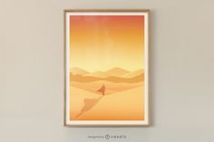 Man walking desert poster design Desert Poster, Poster Advertisement, Business Event, Custom Poster, Custom Posters, Cool Posters