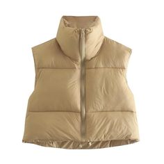 Winter Warm Outfits, Women Waistcoat, Chaleco Casual, Sleeveless Puffer, Woman Vest, Winter Vest, Cropped Vest, Cotton Vest, Casual Vest