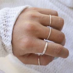 Our pure sterling silver stackable rings are lightweight but durable. Choose a hammered or smooth finish and pick your size!  Keep in mind you can stack them and wear them as midi rings too! Material: .925 Sterling Silver Gold Infinity Ring, Sterling Silver Stackable Rings, Celtic Weave, Womens Silver Jewelry, Stackable Rings Silver, Ring Rosegold, Claddagh Ring, Ring Turquoise, Engagement Ring White Gold