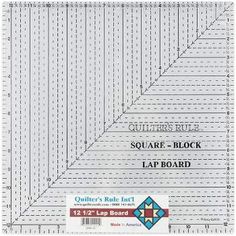 the quilter's ruler square and block lap board