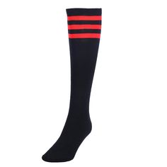 PRICES MAY VARY. MATERIAL: They are made of high quality cotton and spandex, durable and comfortable. The soft material is fit for skin, soft and breathable. ADDED STRETCH: Highly elastic and durable, socks fit just UNDER the knee on average height people, flexible and comfortable.One size fits most. CLASSIC DESIGN: Your classic striped socks just got a quality upgrade-Knee-high socks. You'll absolutely love them. VERSATILITY: Perfect for cosplay, costume, theme party, pageant, concert or 5/10k Sporty Anti-odor Cotton Socks, Sporty Stretch Knee-high Hosiery, Sporty Knee-high Cotton Socks, Sporty Stretch Cotton Socks, Stretch Cotton Hosiery, Trendy Cotton Sports Socks, Black Stretch Cotton Knee-high Socks, Sporty Stretch Stockings, Stretch Cotton Socks For Stocking Stuffers