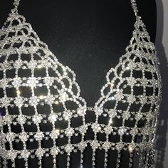 FREE SHIPPING Women Sequin Crystal Diamond Metal Chain Crop Top JKP3042 Diamond Bralette, Chain Crop Top, Patchwork Crop Top, Chain Bra, Nightclub Party, Chain Top, Vintage Crop Tops, Diamond Chain, Crystal Chain