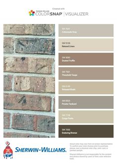 the color scheme for sherwinn - williams's brick